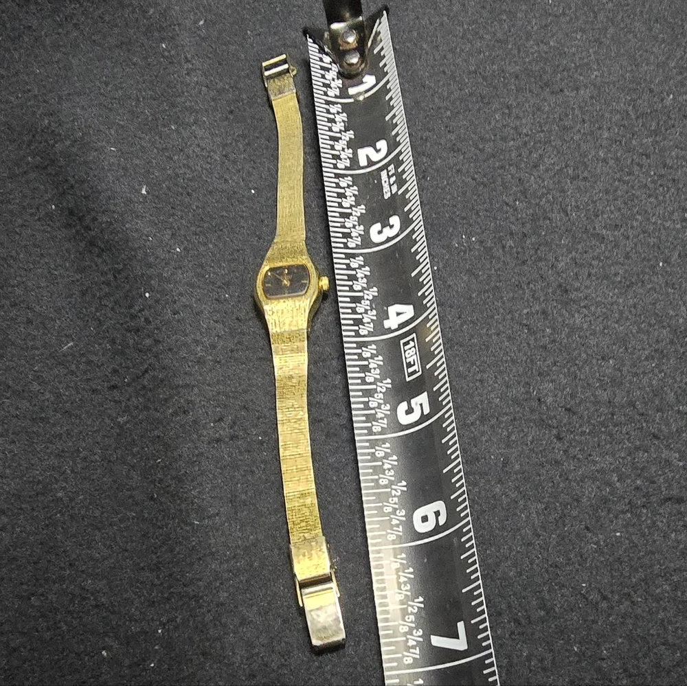 Citizen Gold Tone Textured Bracelet Watch - Black Dial